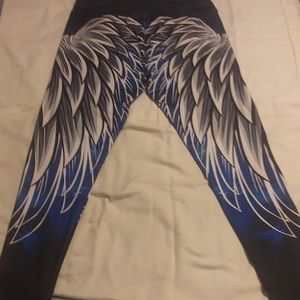 Angel Wing print leggings